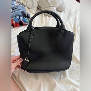 Black Handbag Genuine Leather